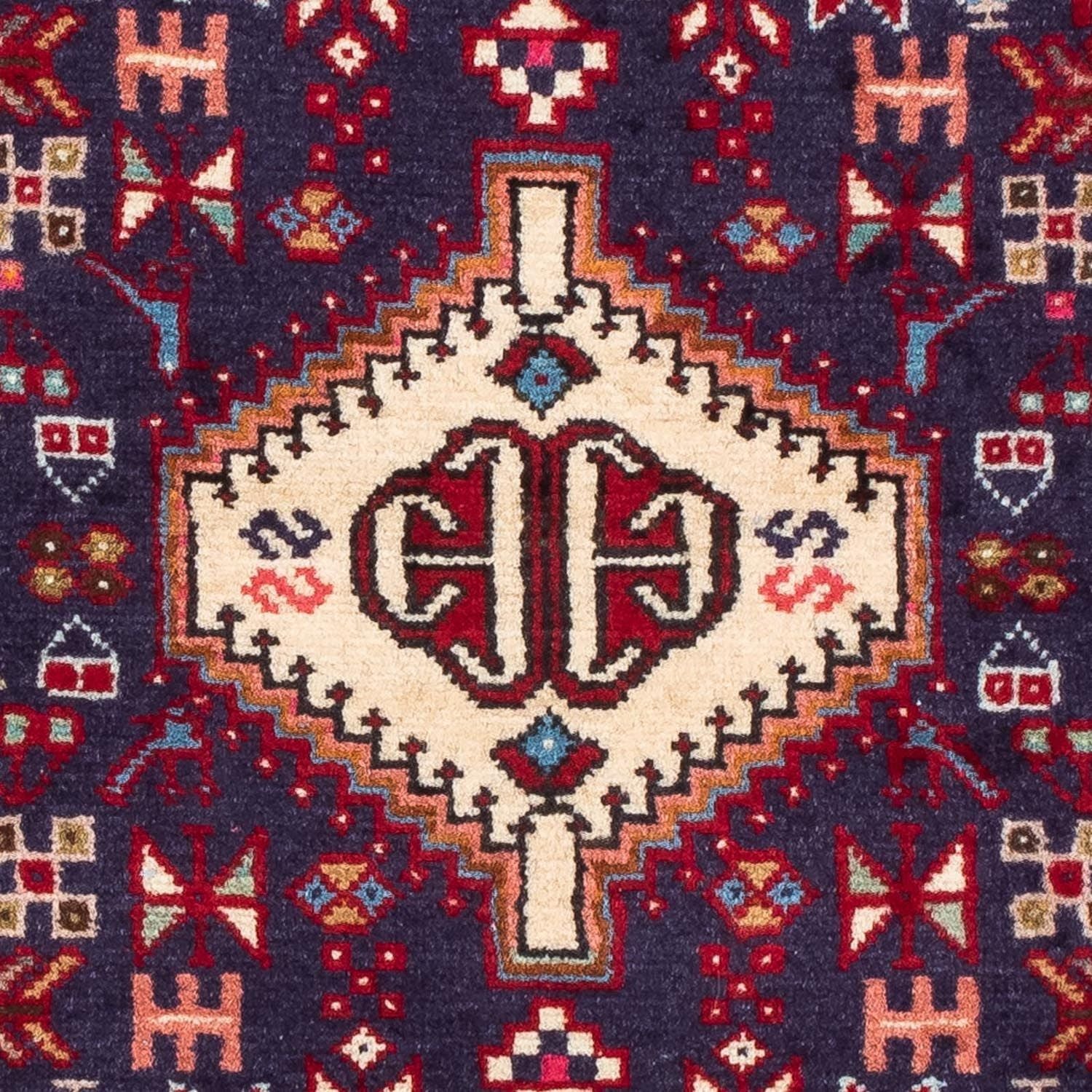 Tapis persan - Nomadic - 122 x 75 cm - bleu foncé