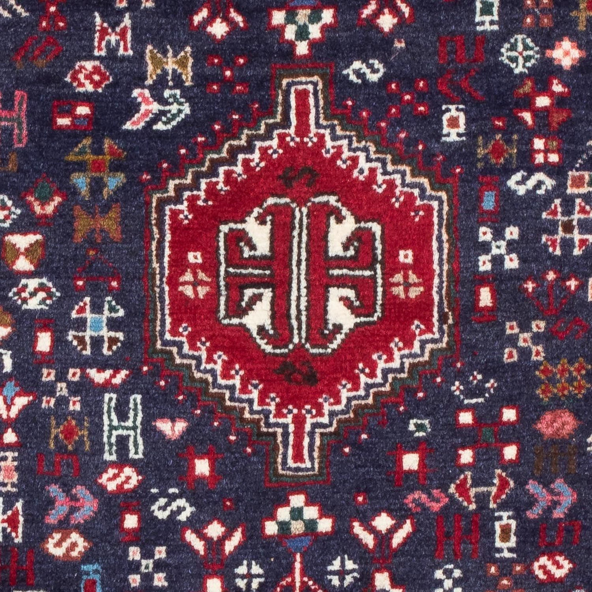 Tapis persan - Nomadic - 129 x 78 cm - bleu foncé