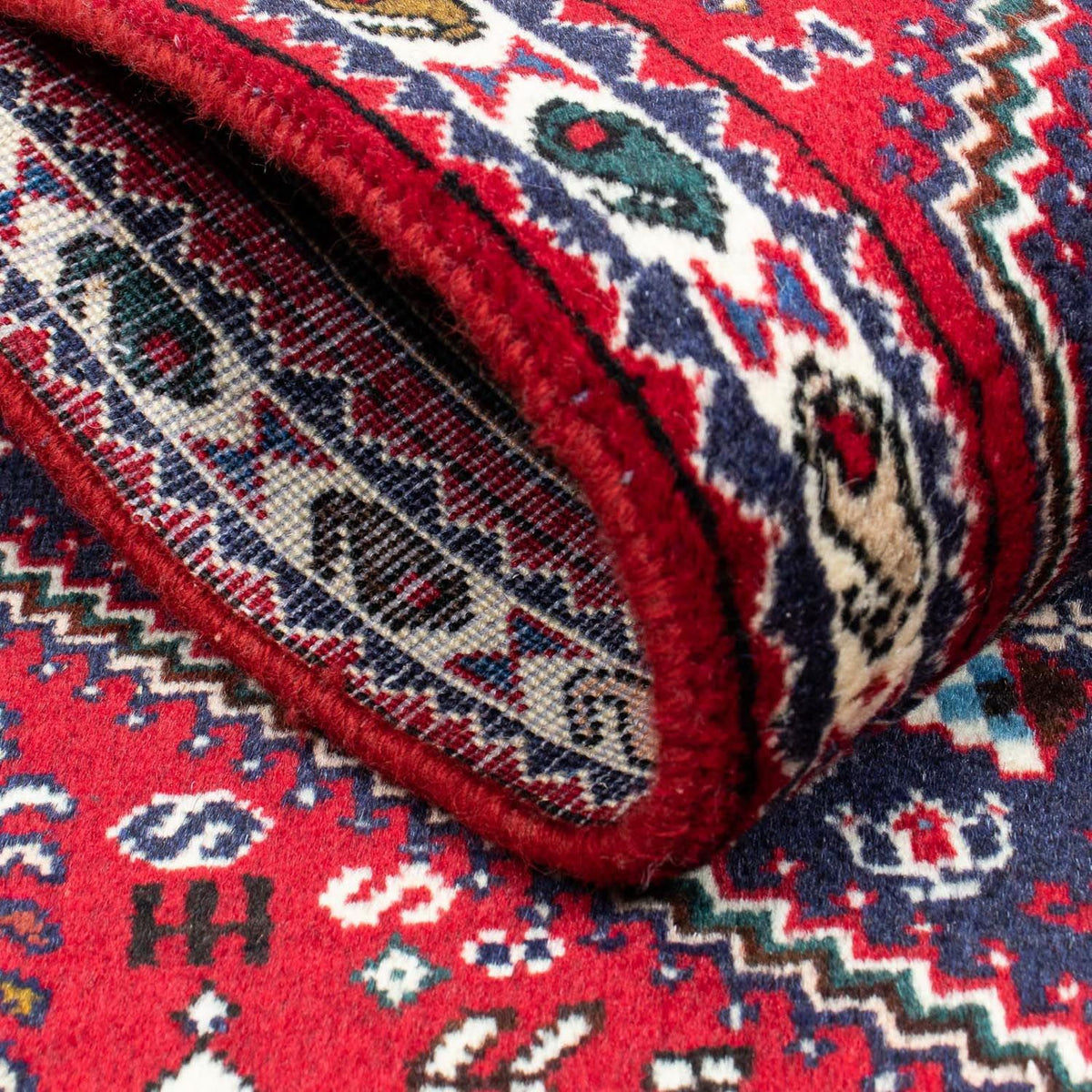 Tapis persan - Nomadic - 129 x 78 cm - bleu foncé