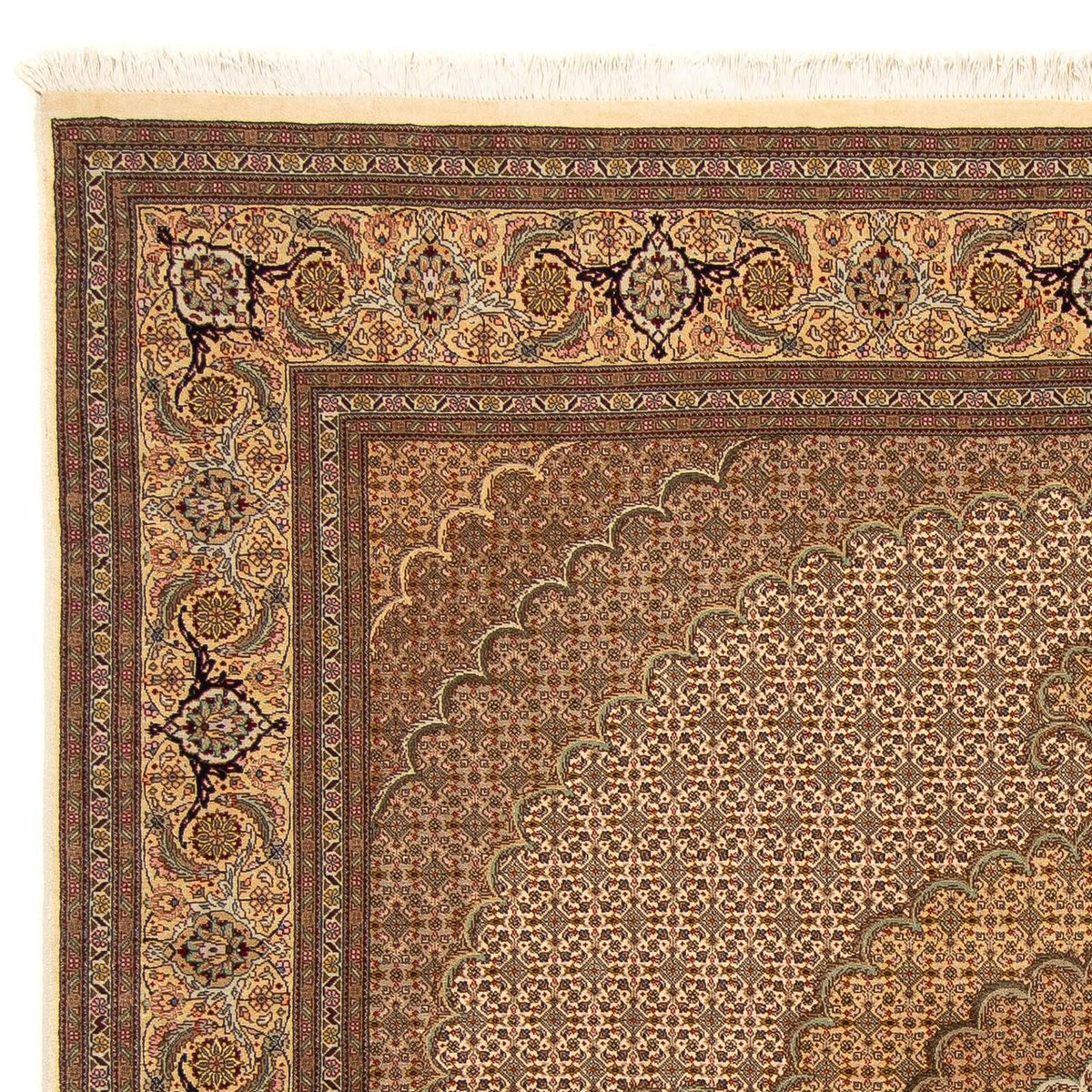 Tapis persan - Tabriz carré  - 208 x 204 cm - marron clair