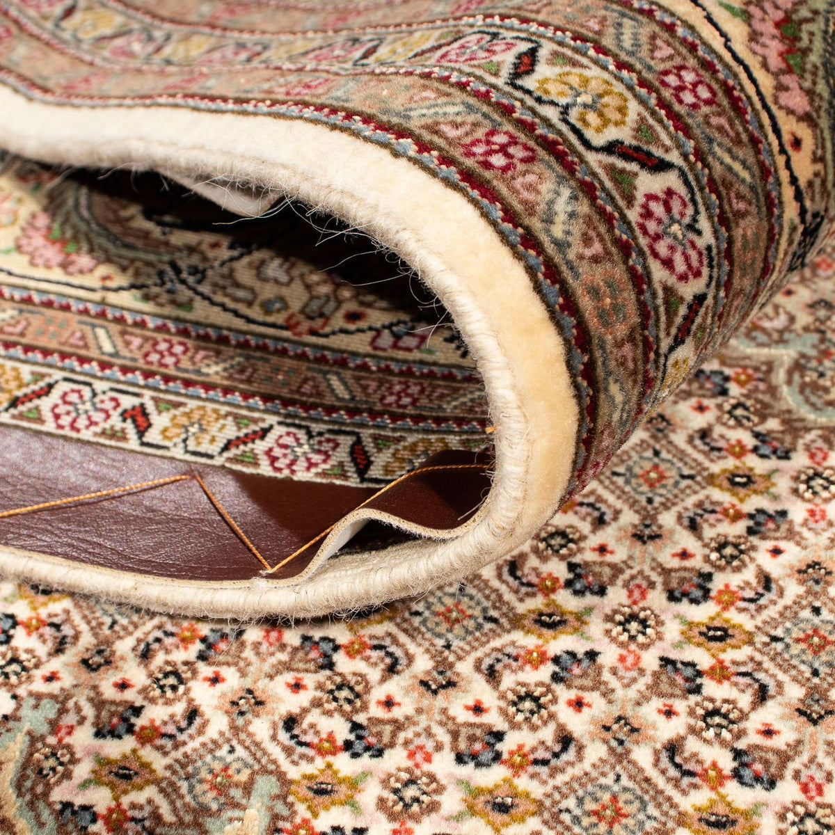 Tapis persan - Tabriz carré  - 208 x 204 cm - marron clair