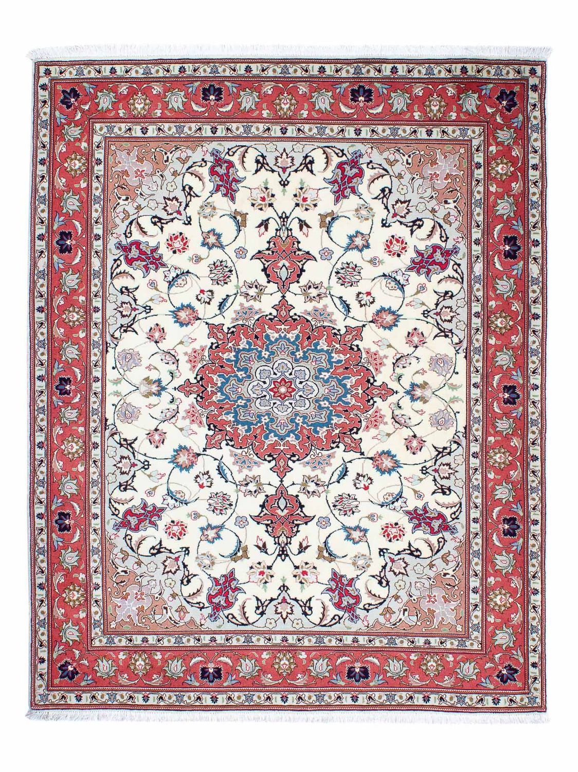 Tapis persan - Tabriz - Royal - 198 x 152 cm - beige