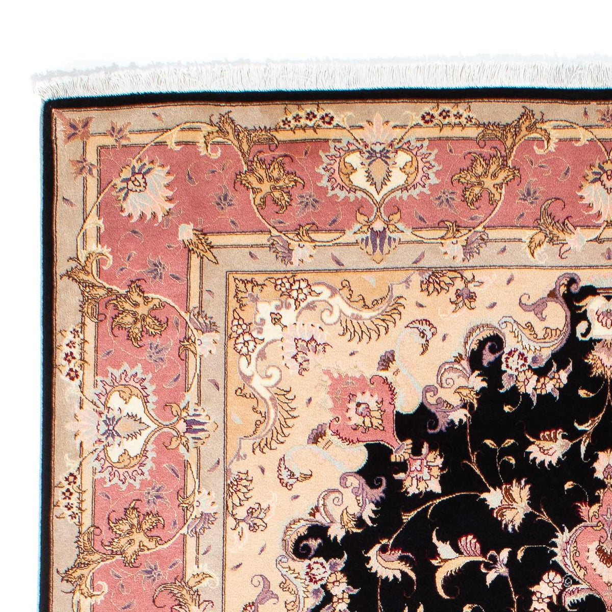 Tapis persan - Tabriz - Royal - 236 x 165 cm - bleu foncé