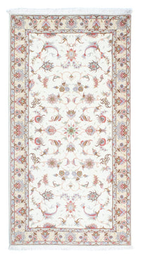 Tapis de couloir Tapis persan - Tabriz - Royal - 196 x 100 cm - beige