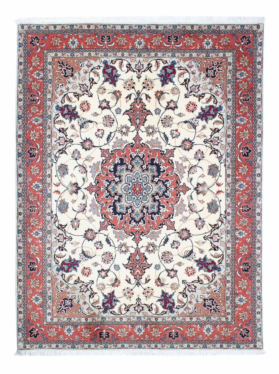 Tapis persan - Tabriz - Royal - 198 x 151 cm - beige