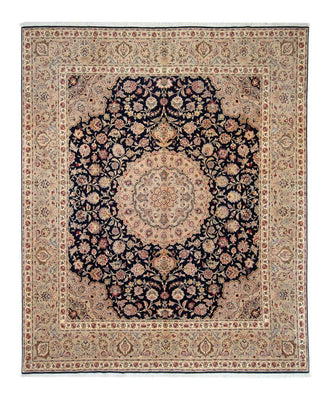 Tapis persan - Tabriz - Royal - 338 x 300 cm - bleu foncé
