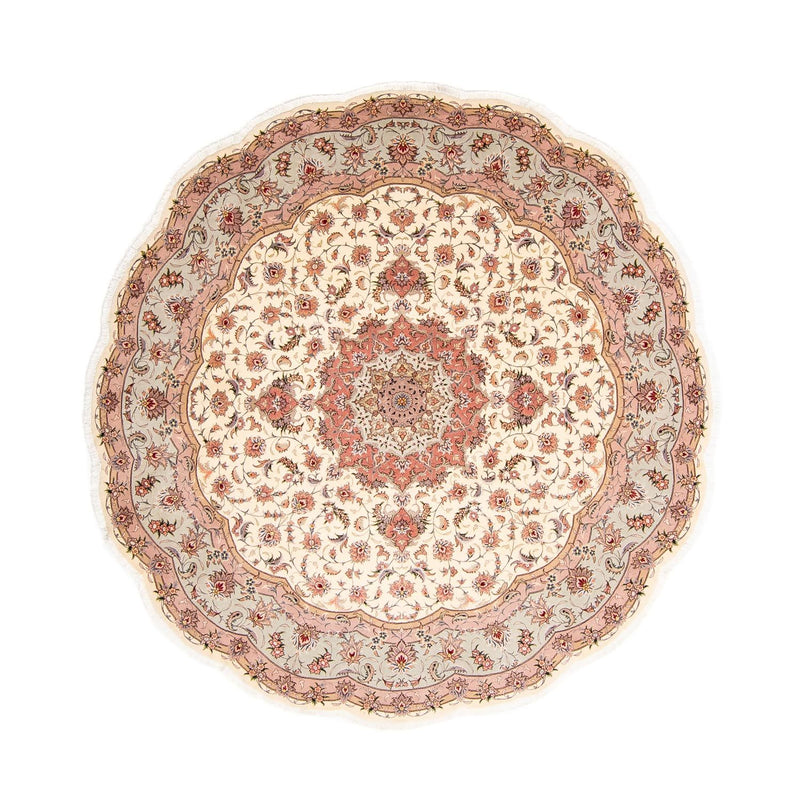 Tapis persan - Tabriz - Royal ronde  - 250 x 250 cm - beige