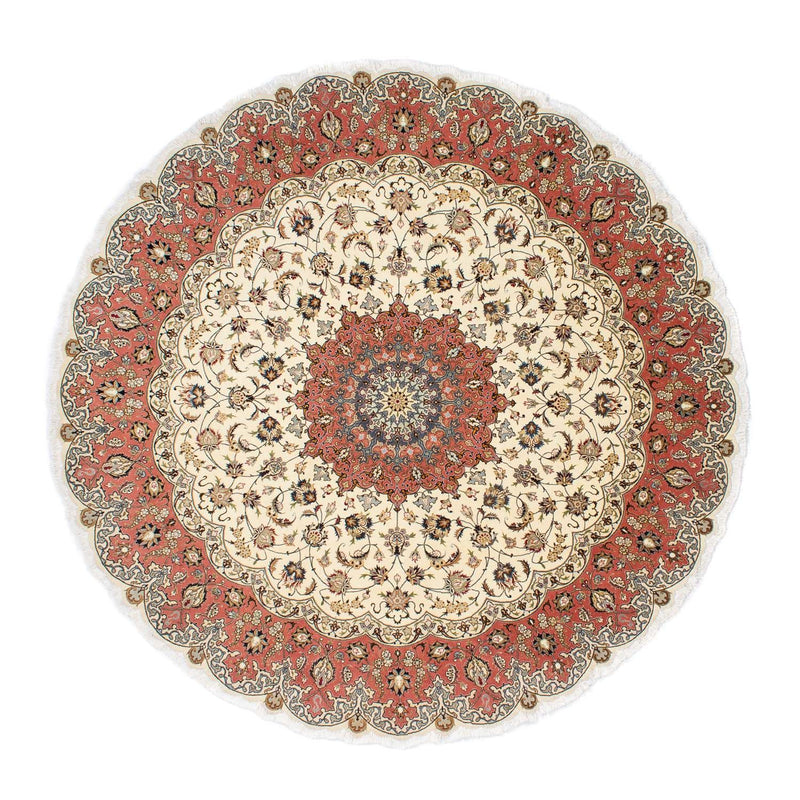 Tapis persan - Tabriz - Royal ronde  - 242 x 242 cm - beige