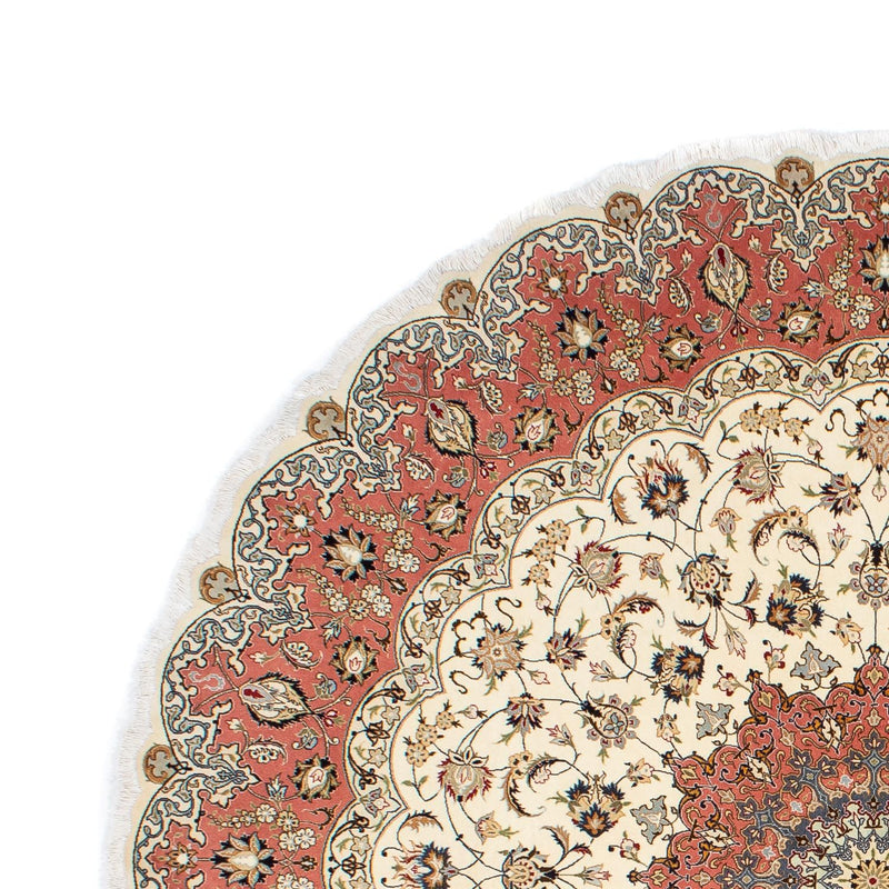Tapis persan - Tabriz - Royal ronde  - 242 x 242 cm - beige
