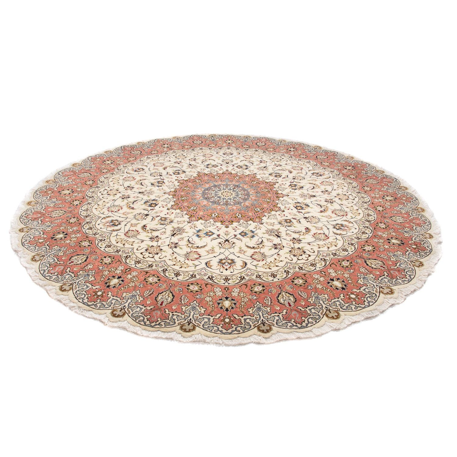 Tapis persan - Tabriz - Royal ronde  - 242 x 242 cm - beige