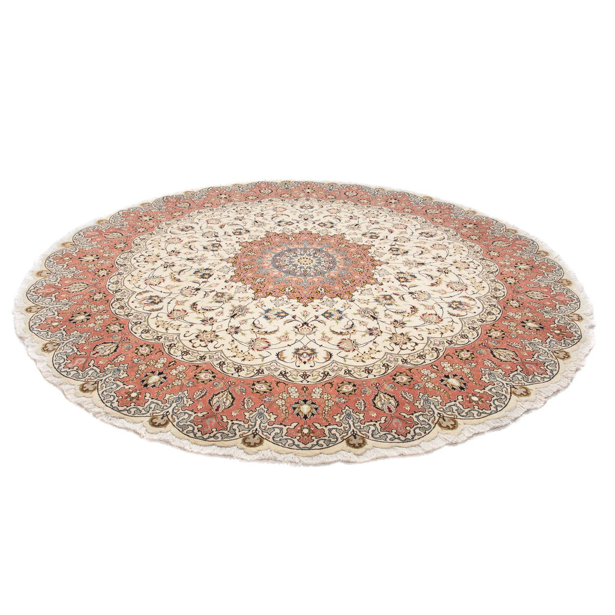 Tapis persan - Tabriz - Royal ronde  - 242 x 242 cm - beige