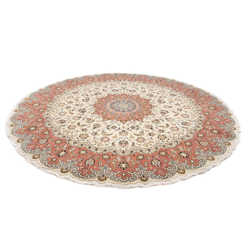 Tapis persan - Tabriz - Royal ronde  - 242 x 242 cm - beige
