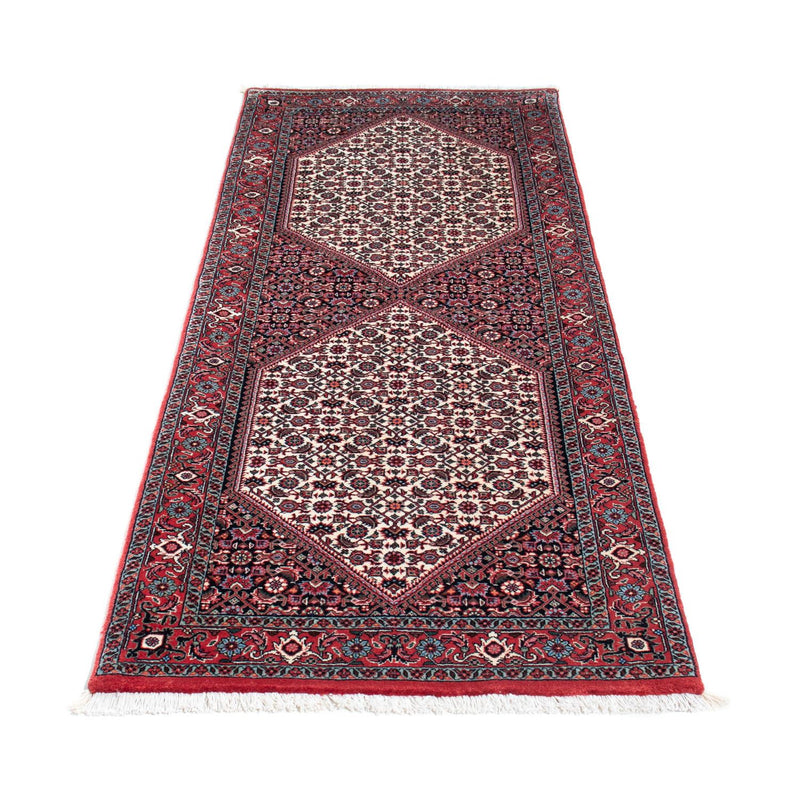 Tapis de couloir Tapis persan - Bidjar - 202 x 76 cm - beige