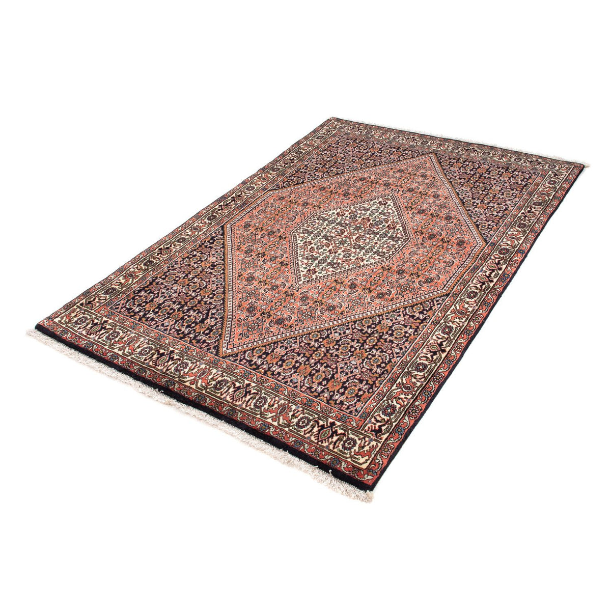 Tapis persan - Bidjar - 164 x 109 cm - rouge clair