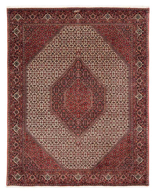 Tapis persan - Bidjar - 254 x 203 cm - rouge foncé