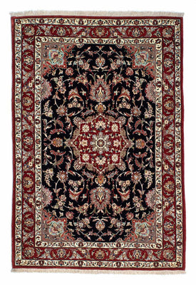 Tapis persan - Ghom - 201 x 138 cm - bleu foncé