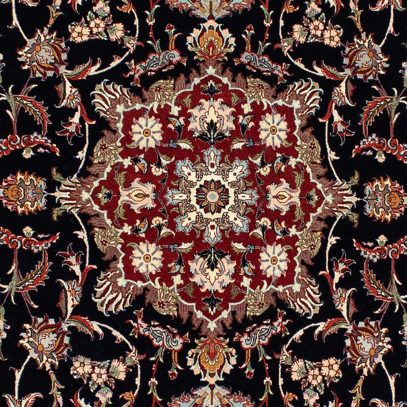 Tapis persan - Ghom - 201 x 138 cm - bleu foncé