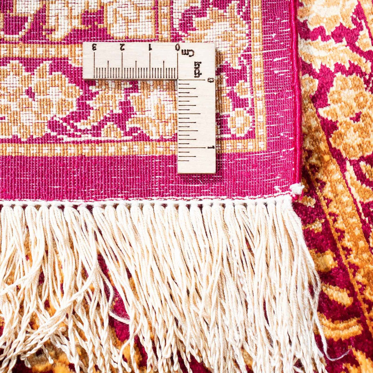 Tapis persan - Ghom - 146 x 100 cm - rouge foncé