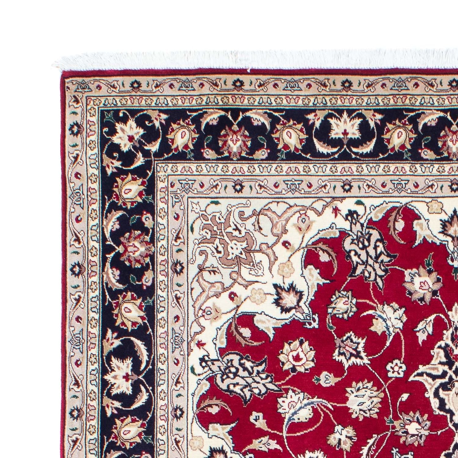 Tapis persan - Tabriz - Royal - 204 x 151 cm - rouge foncé