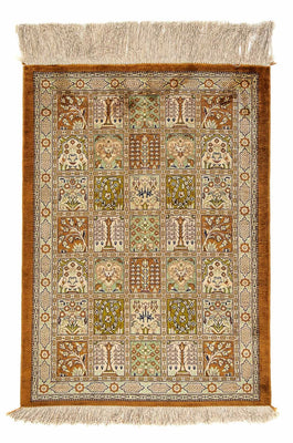 Tapis persan - Ghom - 79 x 57 cm - marron
