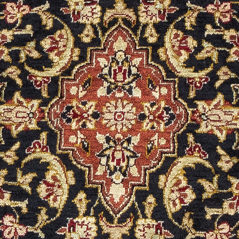 Tapis en soie - Ghom soie - Premium - 42 x 28 cm - bleu foncé