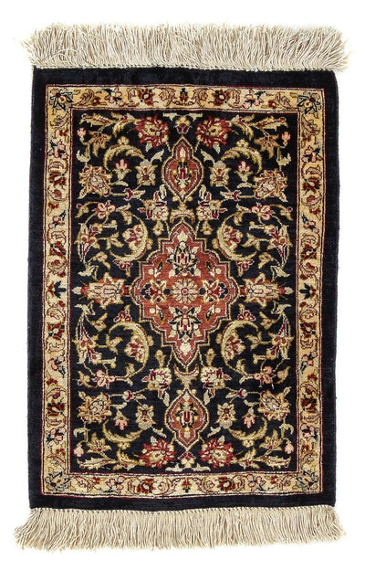 Tapis de Qom en soie Tapis 28x41cm - Tapis persan