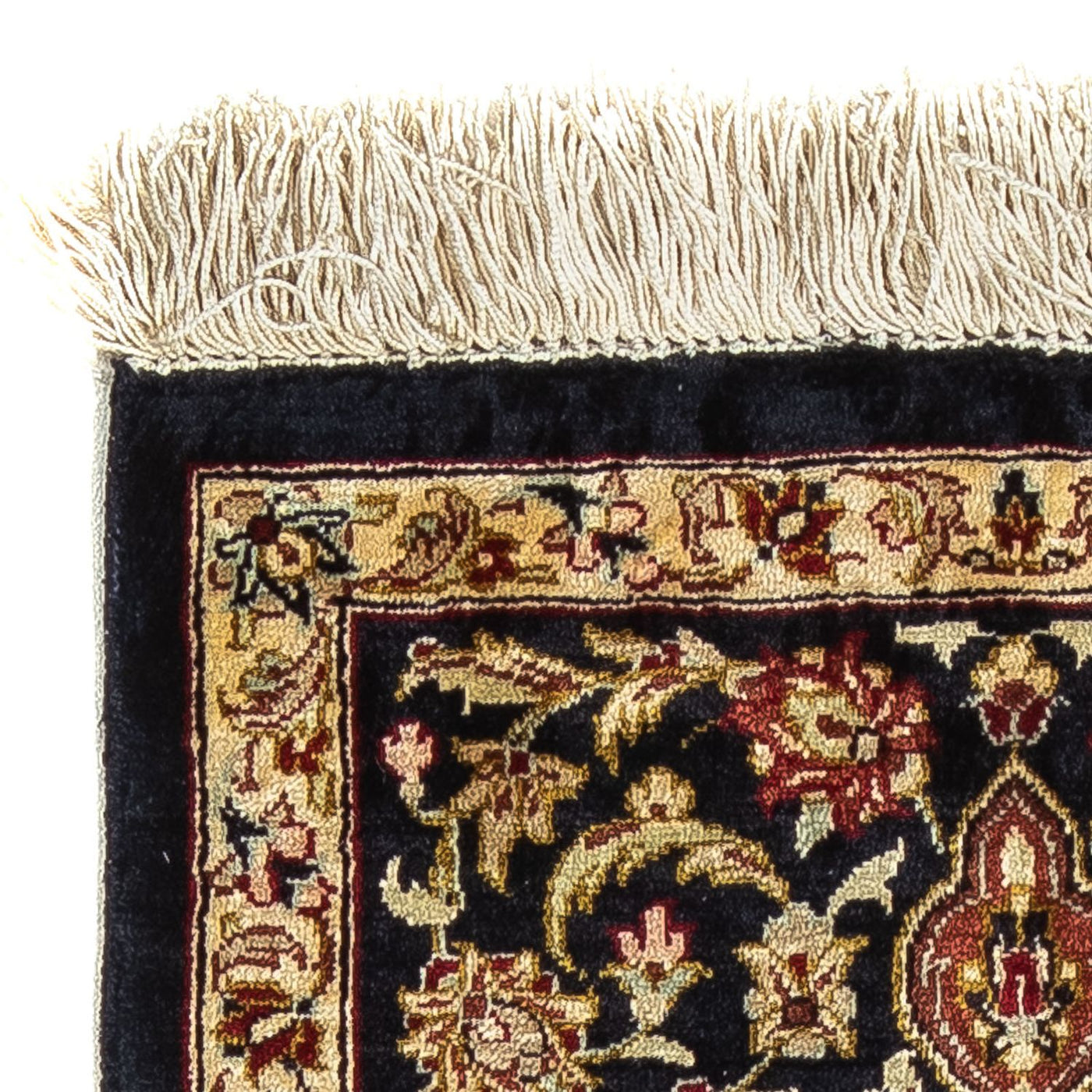 Tapis de Qom en soie Tapis 41x28cm - Tapis persan