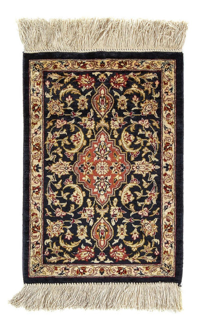 Tapis de Qom en soie Tapis 28x41cm - Tapis persan