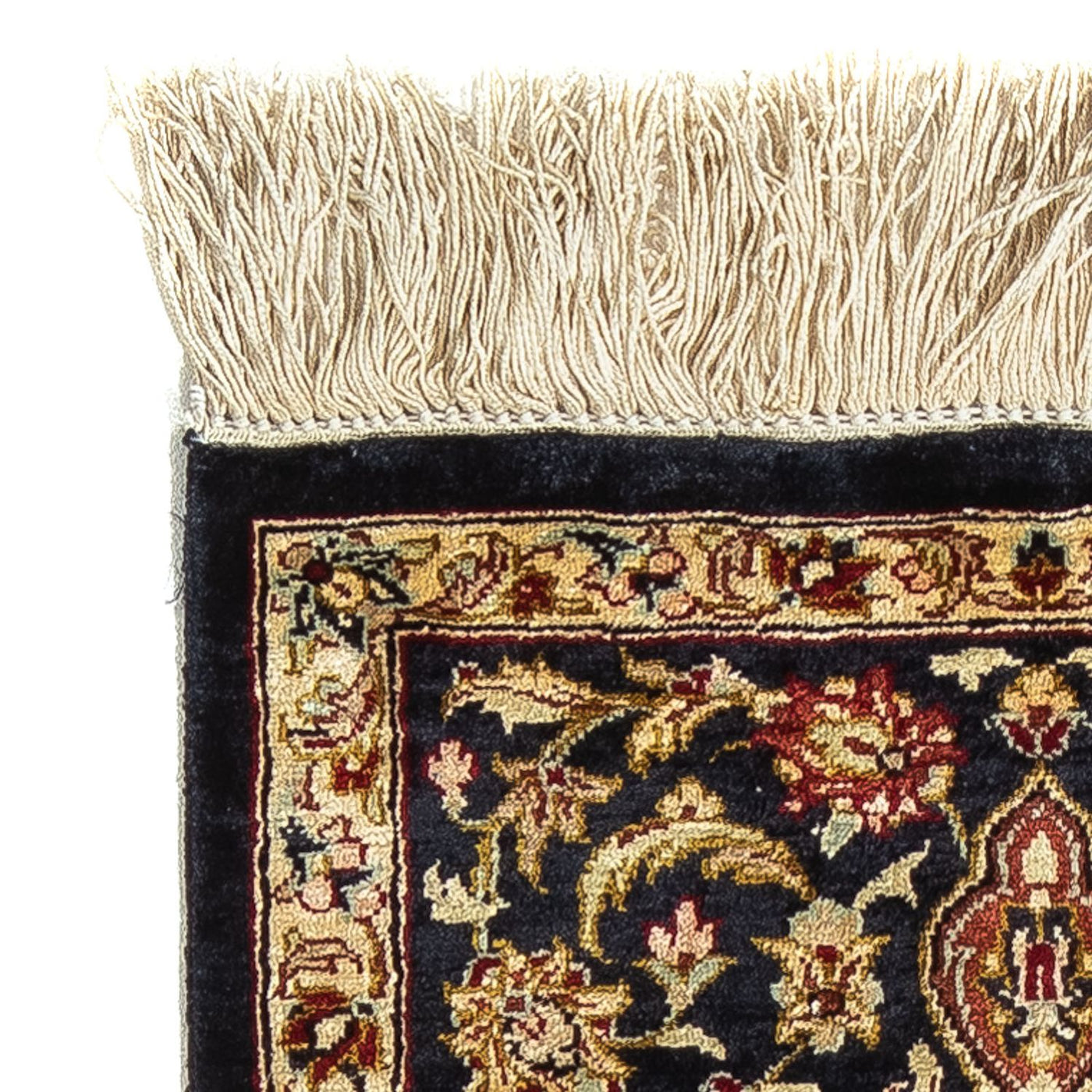 Tapis de Qom en soie Tapis 41x28cm - Tapis persan