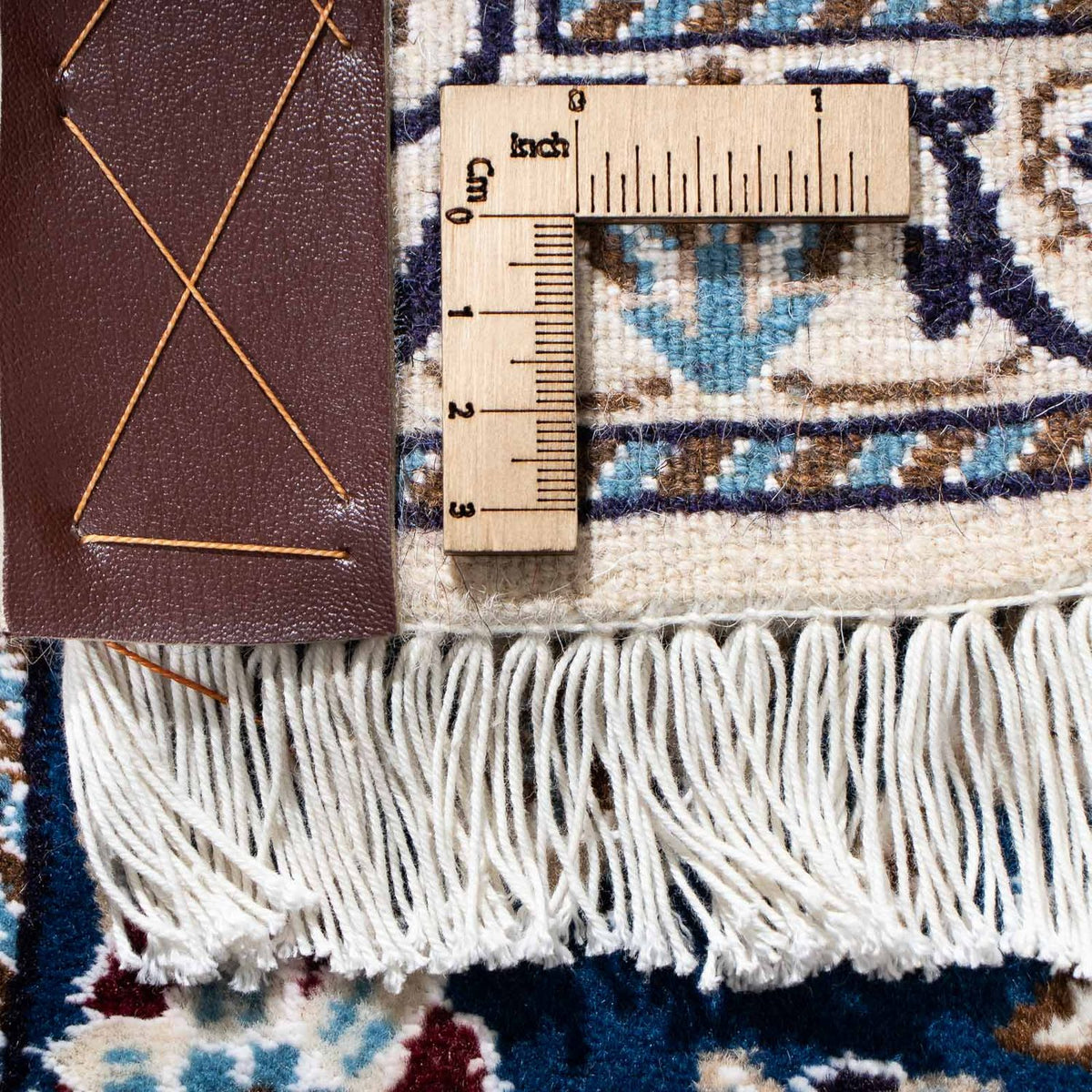 Tapis de couloir Tapis persan - Nain - Royal - 190 x 62 cm - bleu foncé