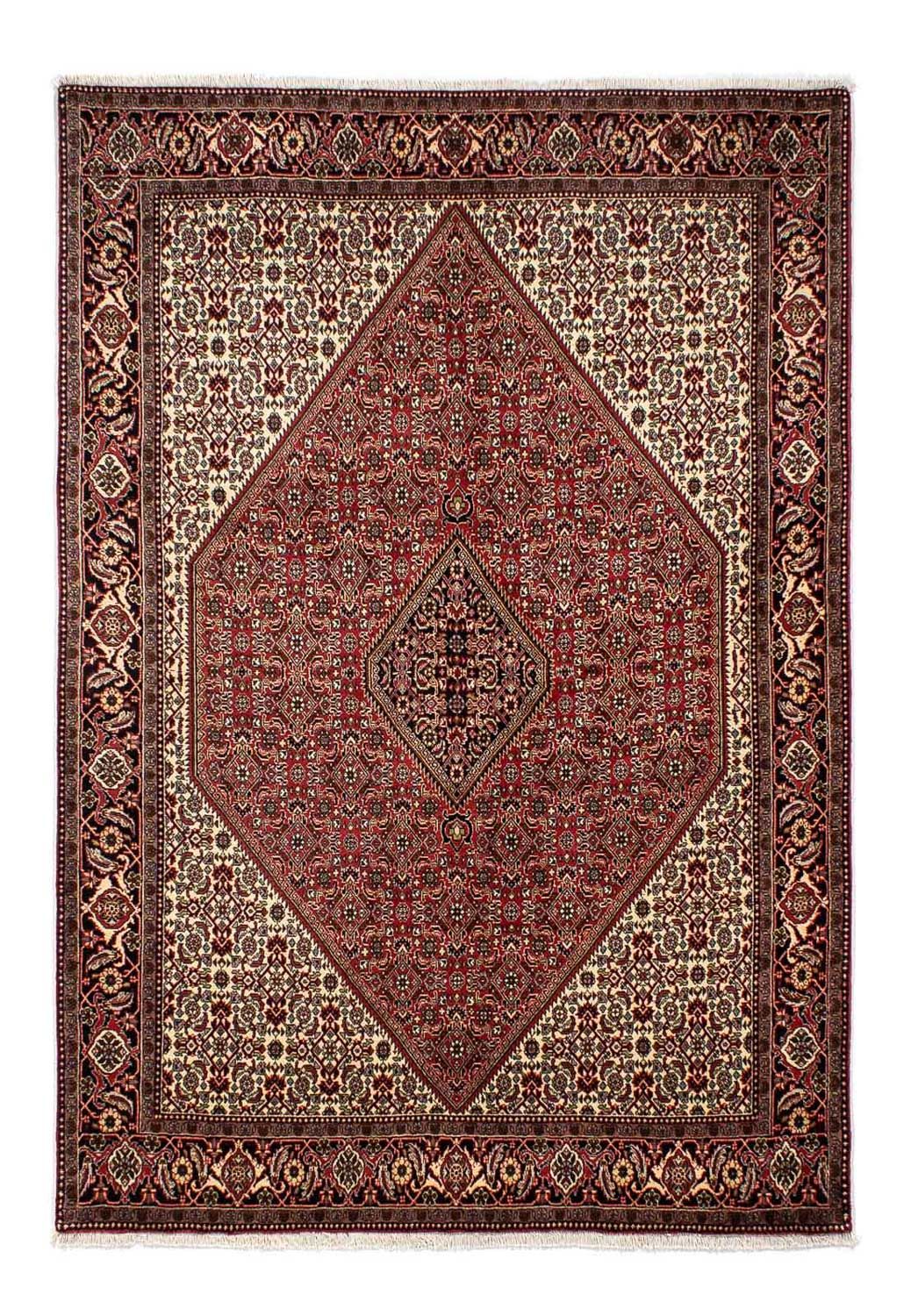 Tapis persan - Bidjar - 242 x 171 cm - rouge foncé