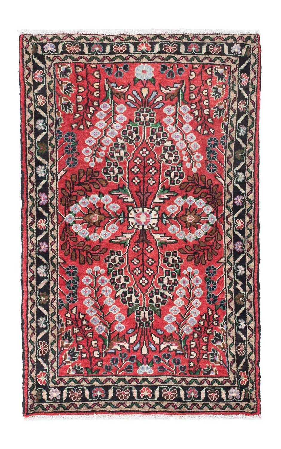 Tapis persan - Nomadic - 122 x 79 cm - rouge
