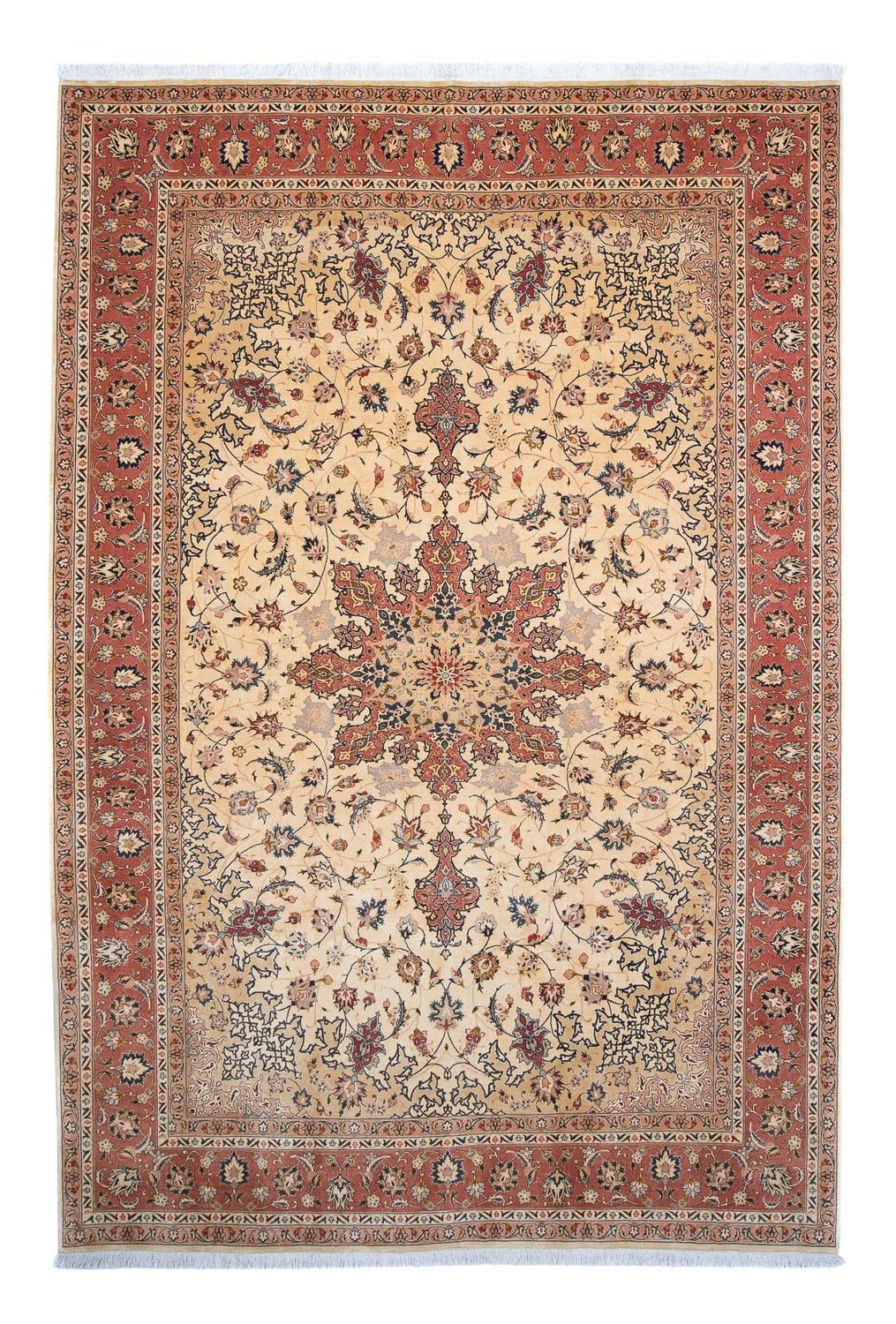 Tapis persan - Tabriz - Royal - 305 x 198 cm - marron clair