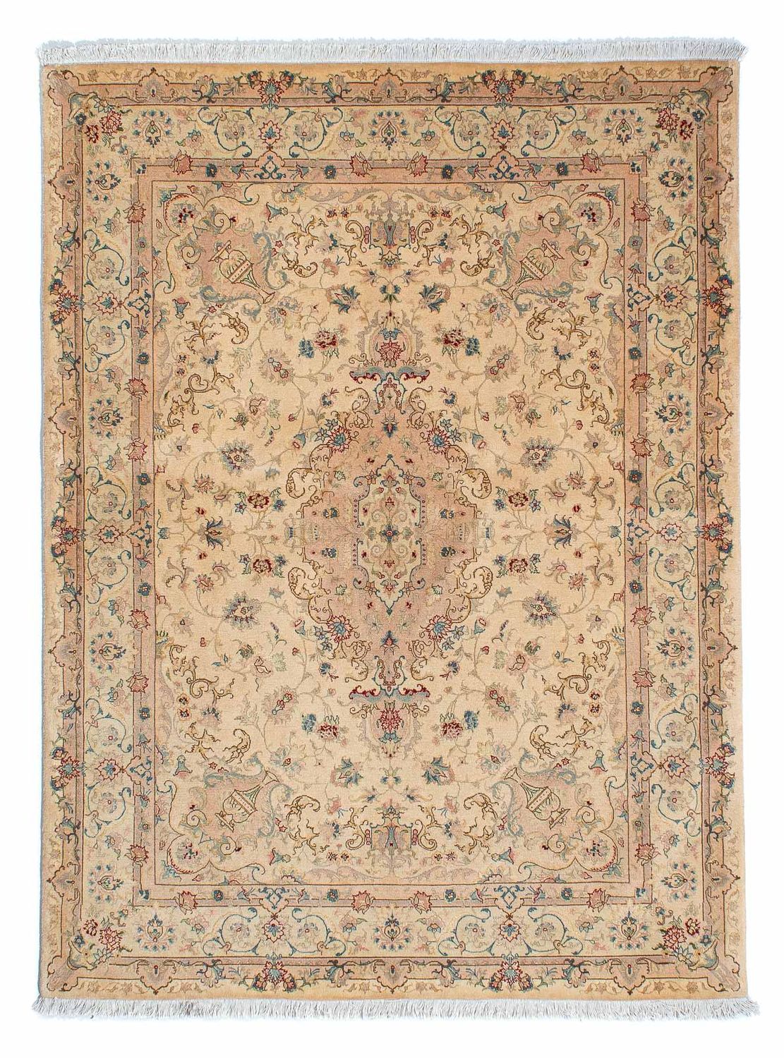 Tapis persan - Tabriz - Royal - 200 x 149 cm - marron clair