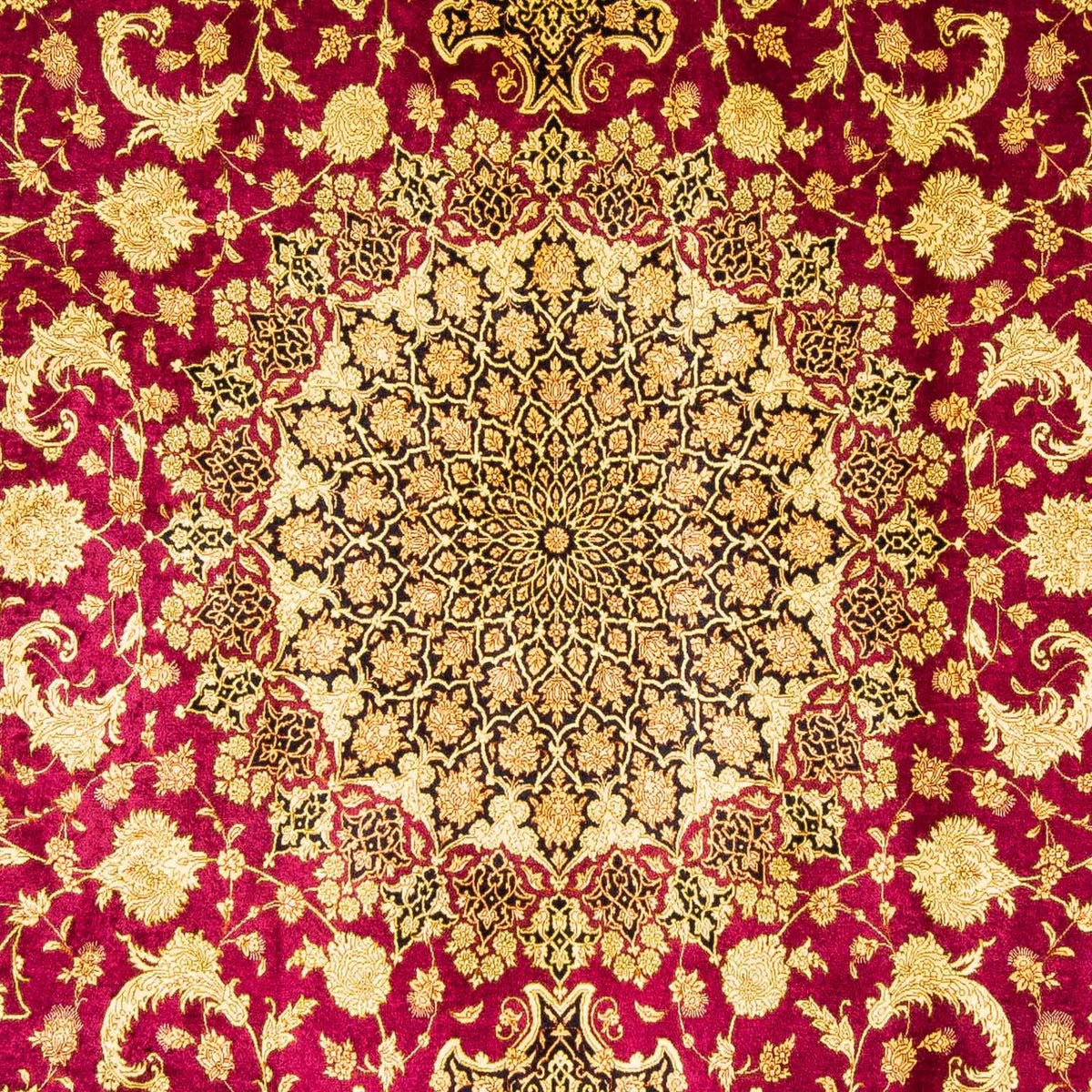 Tapis persan - Ghom - 300 x 200 cm - rouge