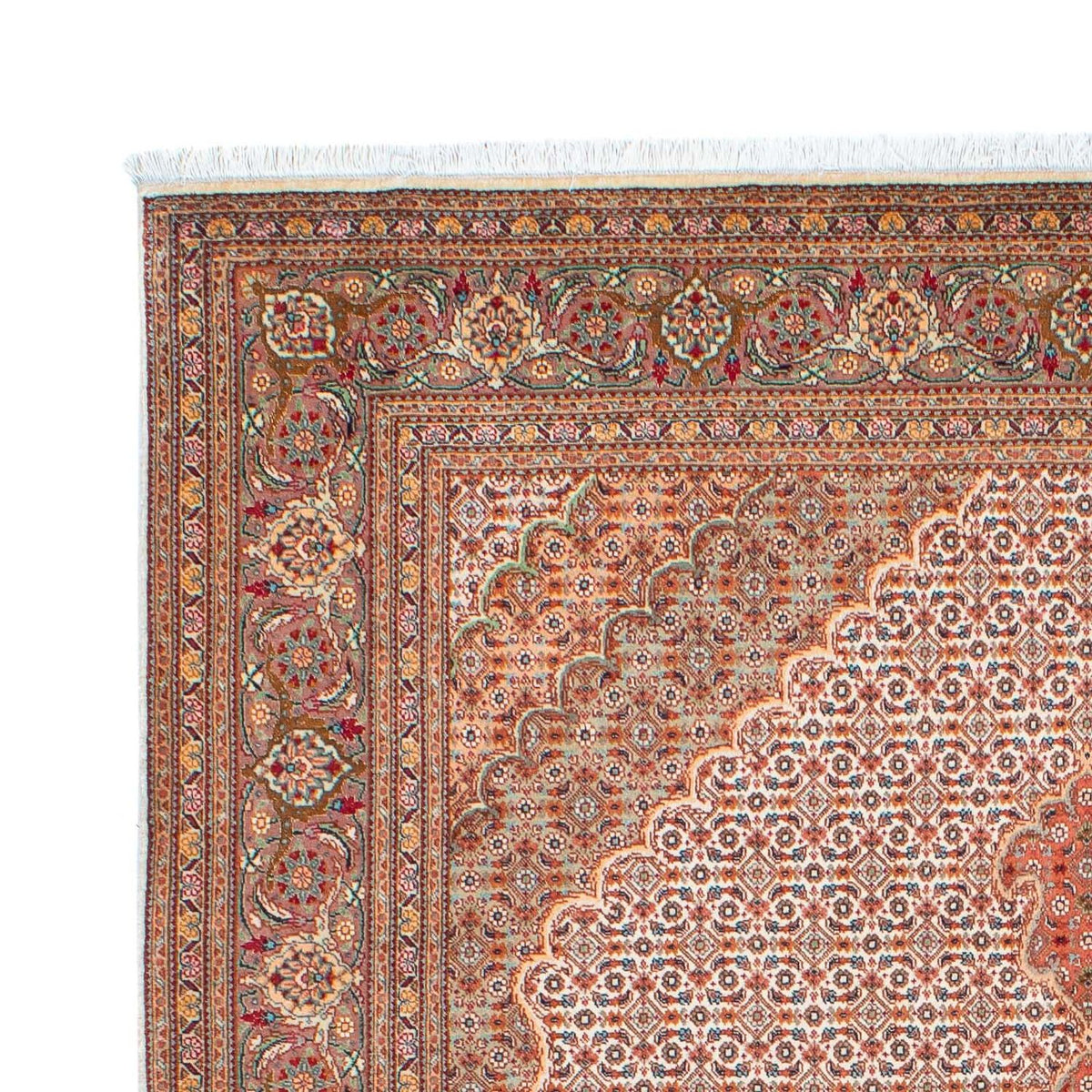 Tapis persan - Tabriz - 198 x 149 cm - marron clair