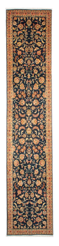 Tapis de couloir Tapis persan - Tabriz - Royal - 300 x 66 cm - bleu foncé