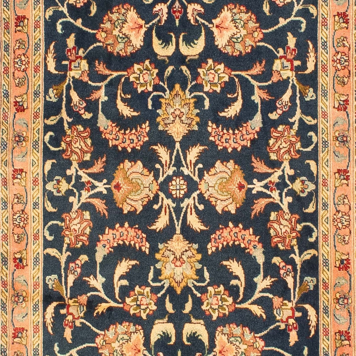 Tapis de couloir Tapis persan - Tabriz - Royal - 300 x 66 cm - bleu foncé