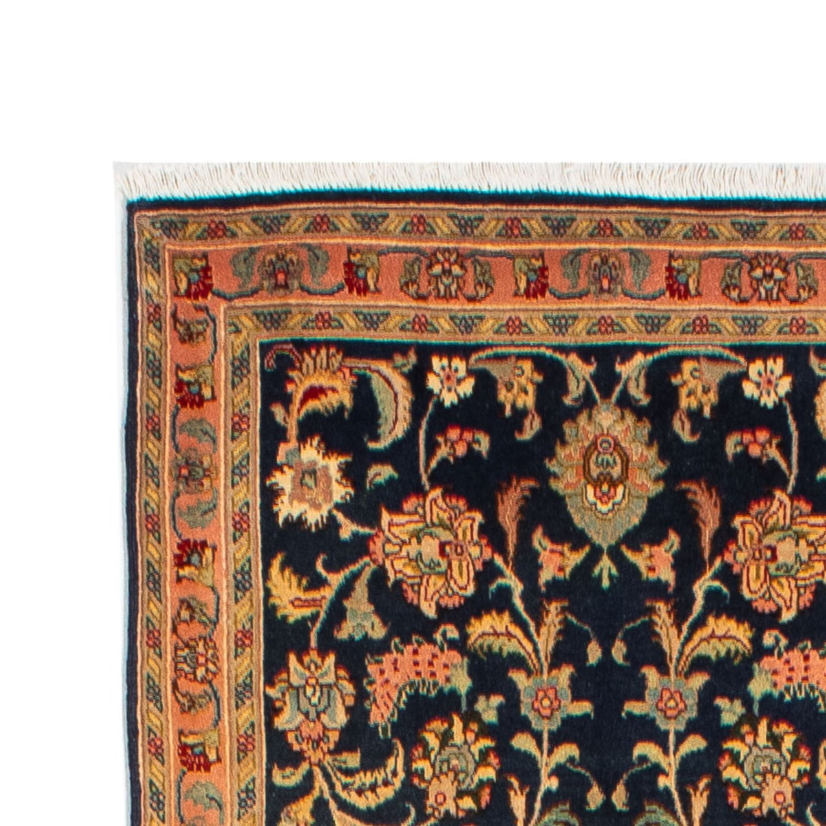 Tapis de couloir Tapis persan - Tabriz - Royal - 300 x 66 cm - bleu foncé