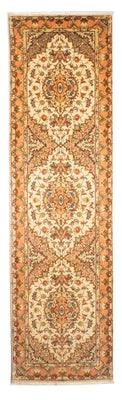Tapis de couloir Tapis persan - Tabriz - Royal - 314 x 87 cm - marron clair