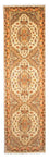 Tapis de couloir Tapis persan - Tabriz - Royal - 314 x 87 cm - marron clair