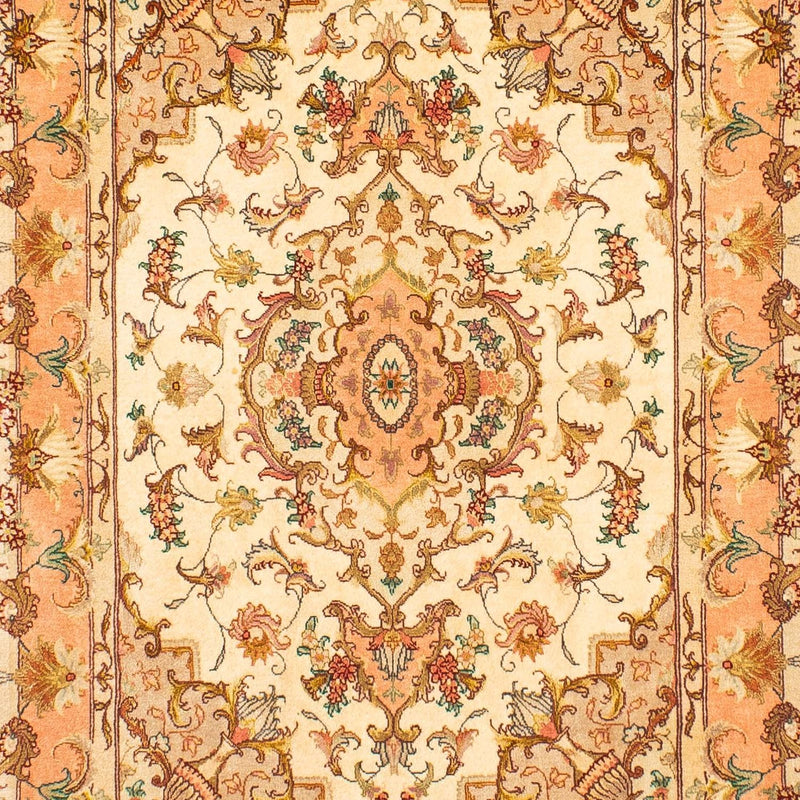Tapis de couloir Tapis persan - Tabriz - Royal - 314 x 87 cm - marron clair