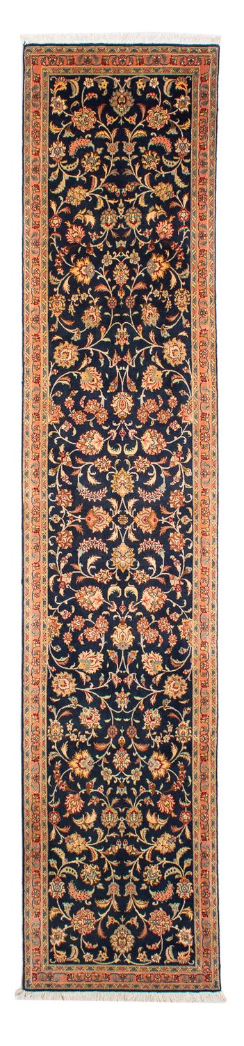 Tapis de couloir Tapis persan - Tabriz - Royal - 292 x 66 cm - bleu foncé