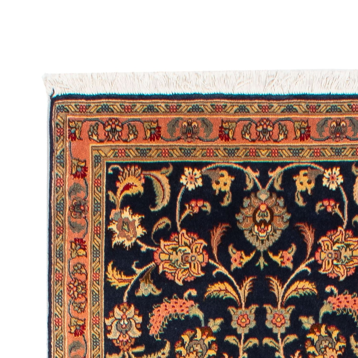 Tapis de couloir Tapis persan - Tabriz - Royal - 292 x 66 cm - bleu foncé
