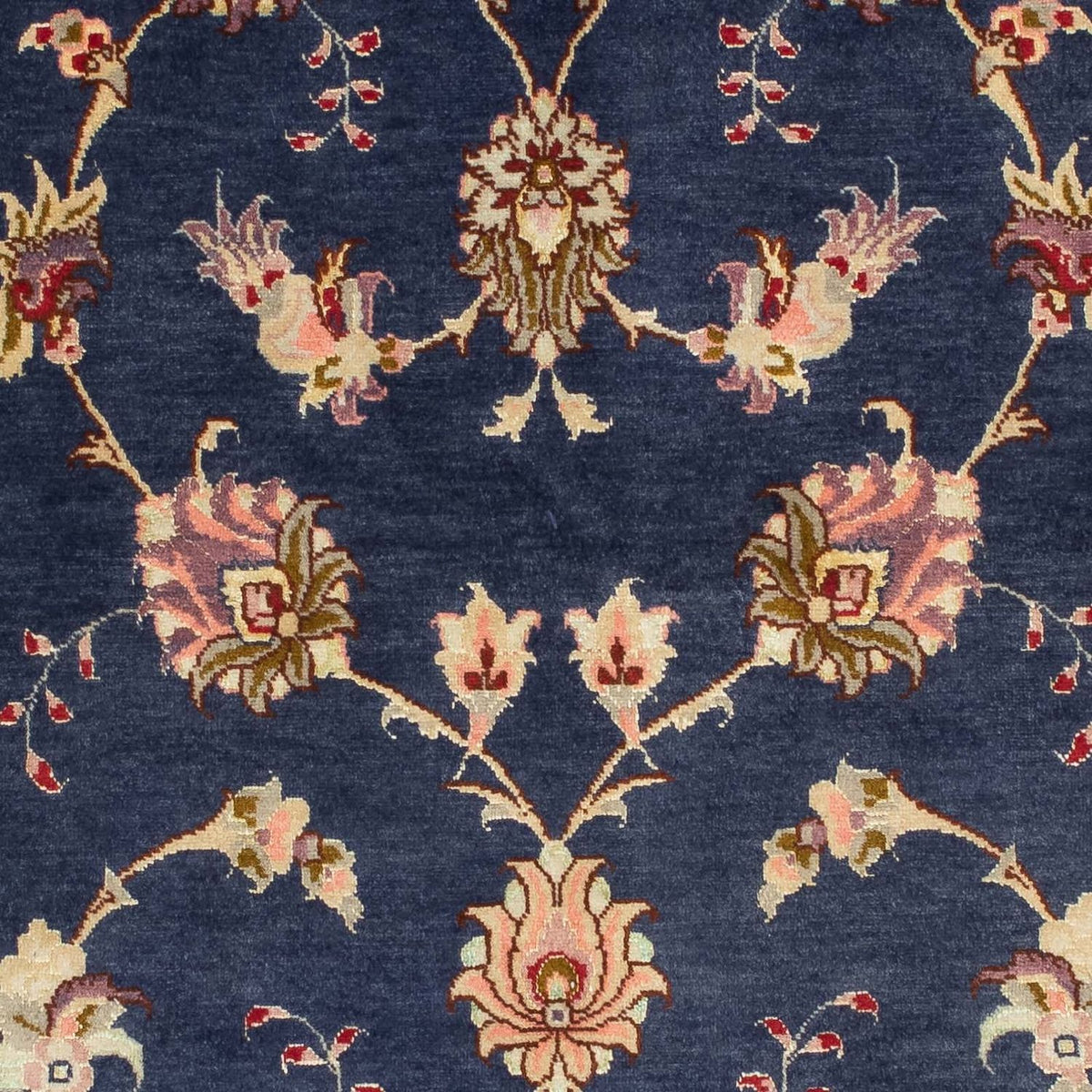 Tapis de couloir Tapis persan - Tabriz - Royal - 198 x 75 cm - bleu foncé