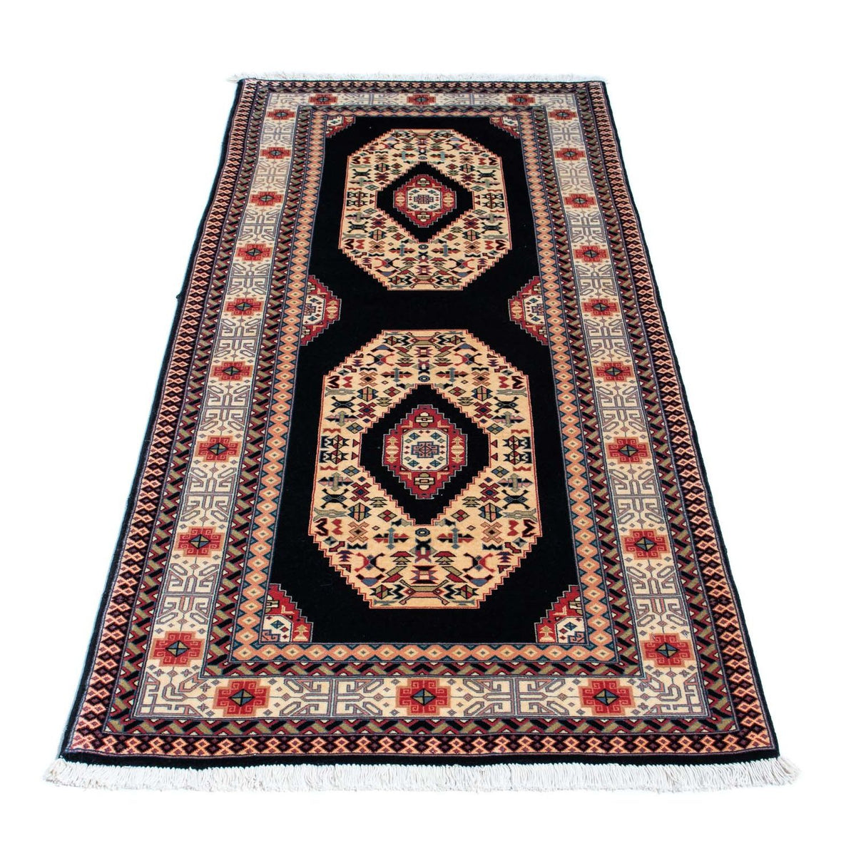 Tapis de couloir Tapis persan - Tabriz - Royal - 188 x 74 cm - bleu foncé