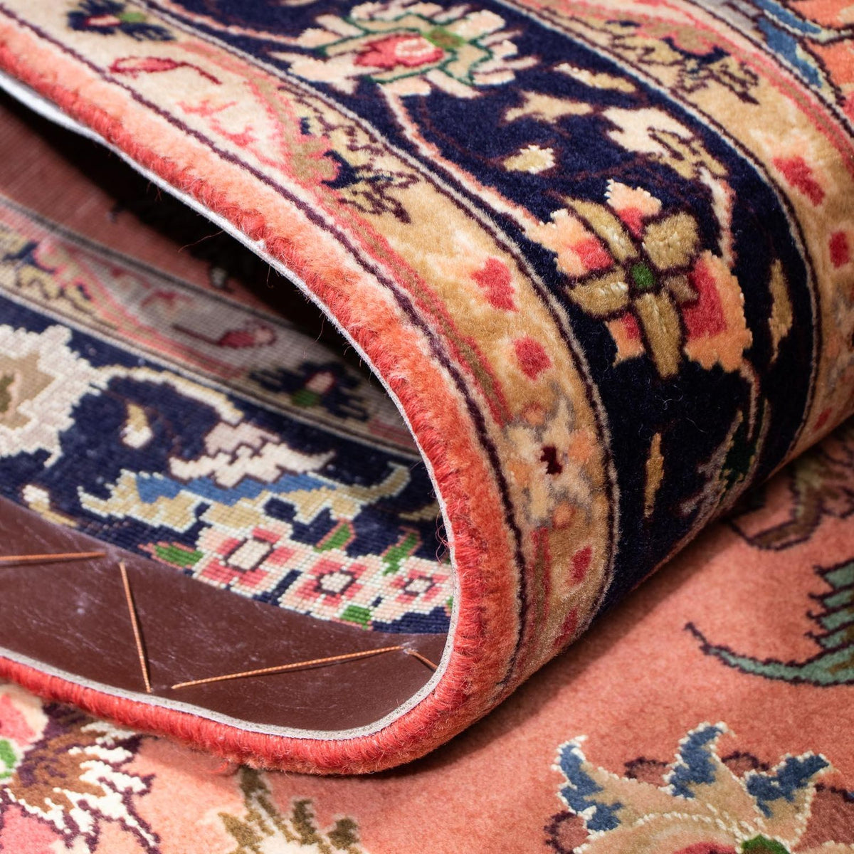 Tapis de couloir Tapis persan - Tabriz - Royal - 217 x 79 cm - rouille