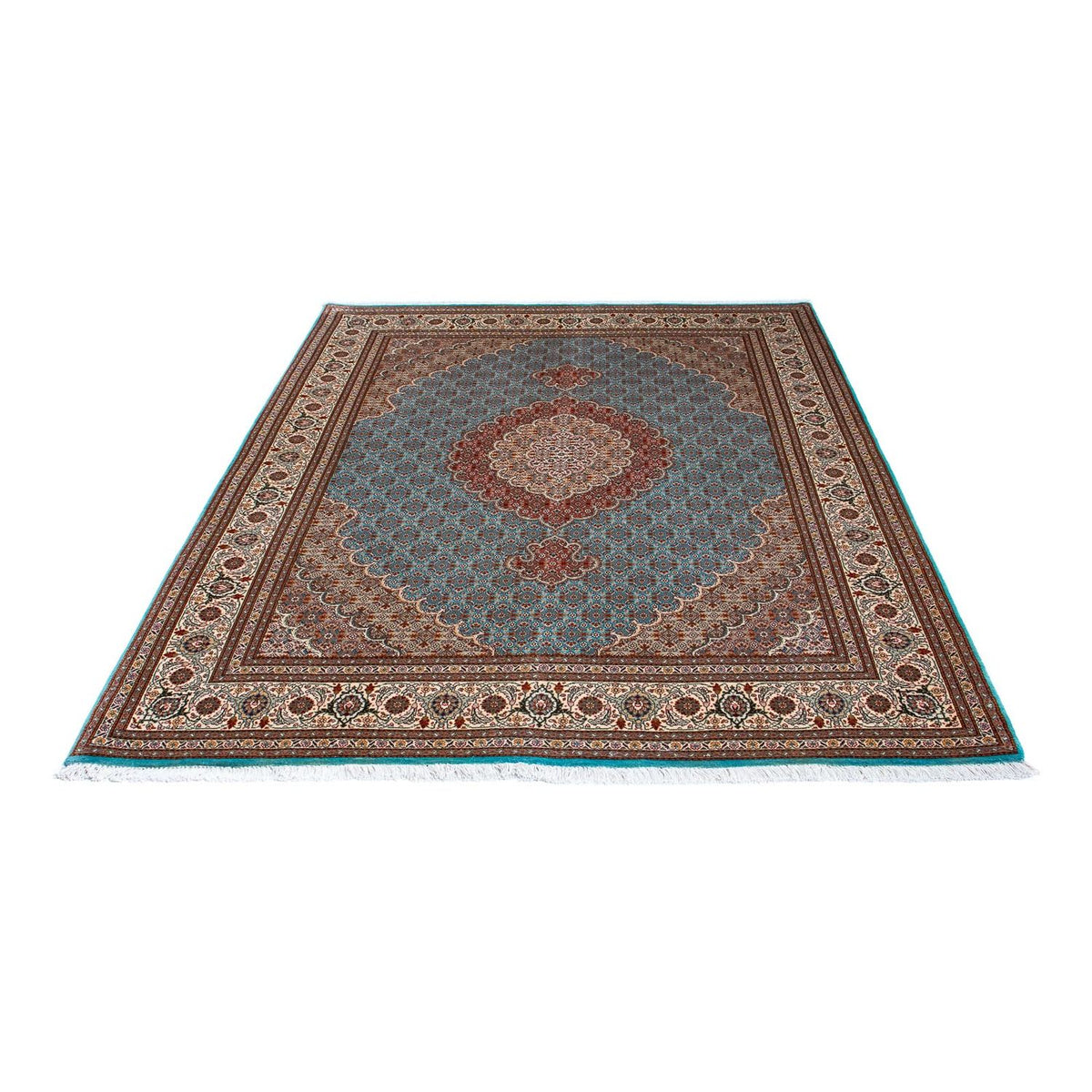 Tapis persan - Tabriz - 204 x 151 cm - bleu