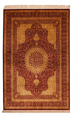 Tapis en soie - Ghom soie - Premium - 188 x 130 cm - beige