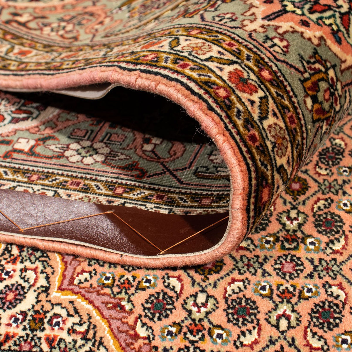 Tapis persan - Tabriz carré  - 206 x 206 cm - marron